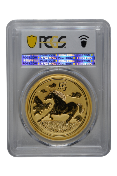 2014-P 2 oz Gold Australia Lunar Horse PCGS MS 70