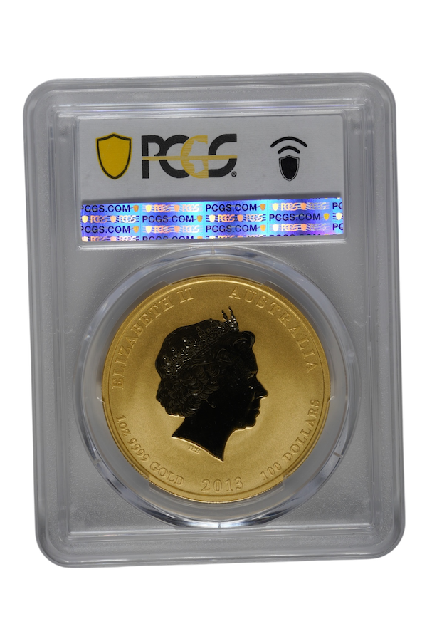 2013 1 oz Gold Australia Lunar Snake PCGS MS 69