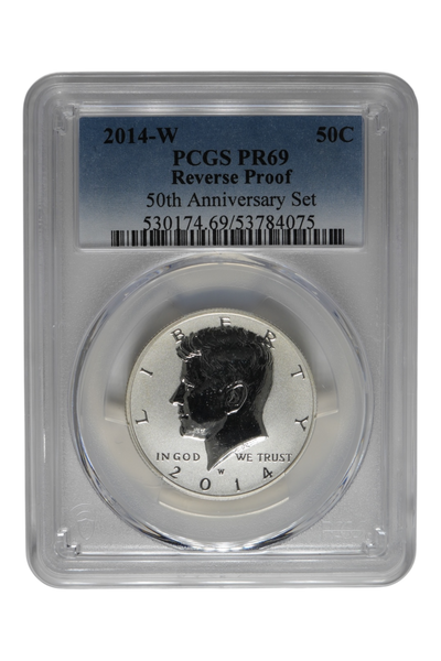 2014-W Kennedy Half Silver Rev Proof 50th Anniv PCGS PR69