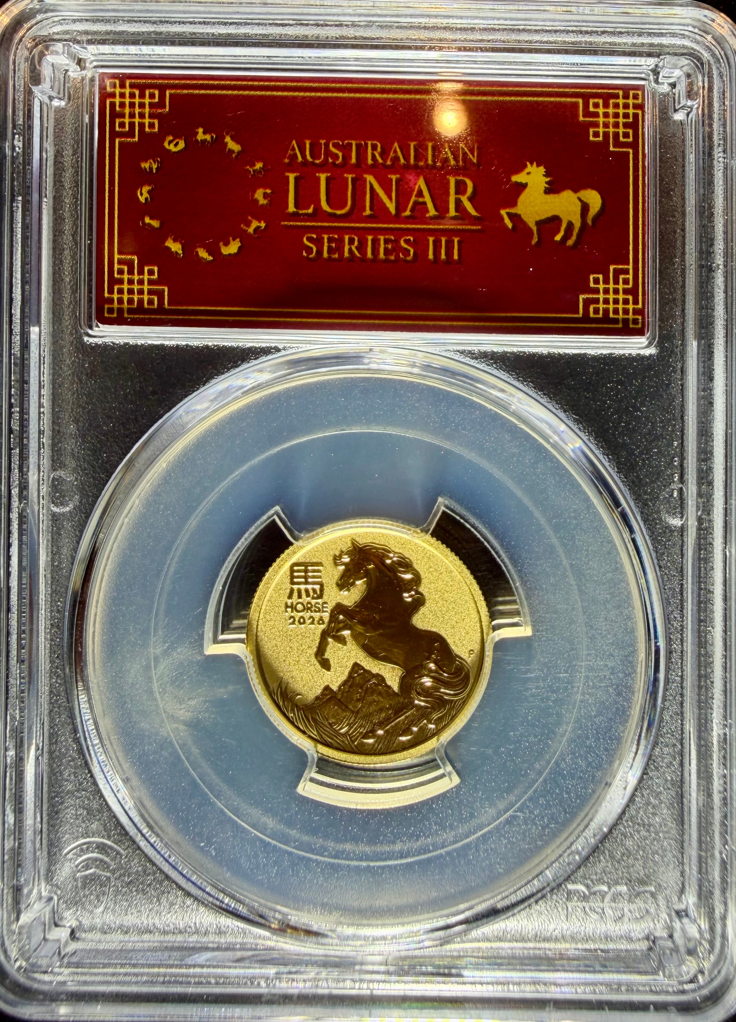 2026 1/4 oz Gold Australia Lunar Horse PCGS MS-70 FS