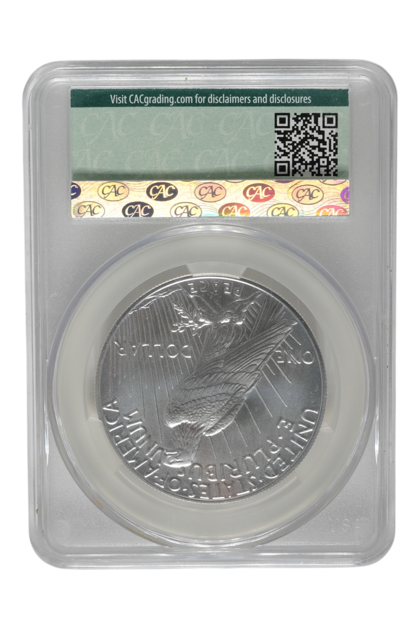 2023-P 0.858 oz Silver Peace Dollar CACG MS 70 FDI