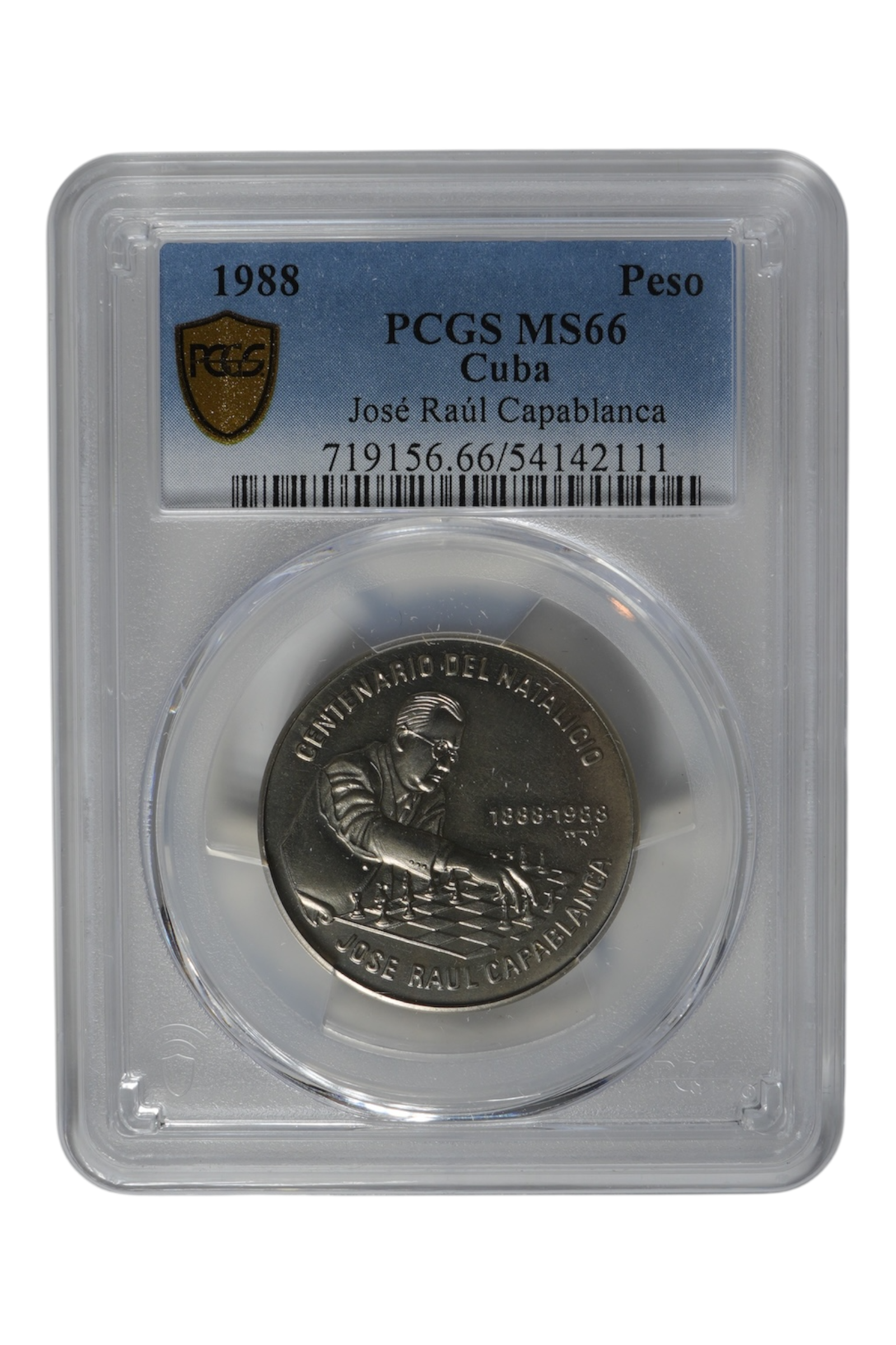 1988 Cuba Peso Commemorative PCGS MS-66