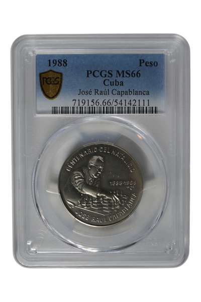 1988 Cuba Peso Commemorative PCGS MS-66