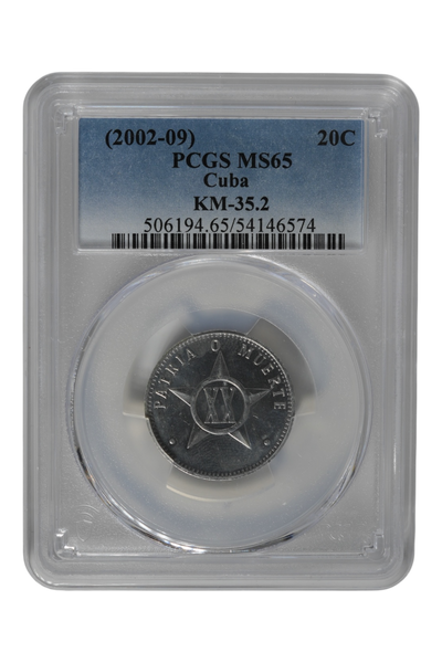 ND Cuba 20 Centavos PCGS MS-65