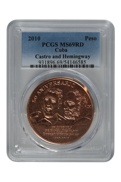 2010 Cuba Peso Commemorative PCGS MS-69 RD