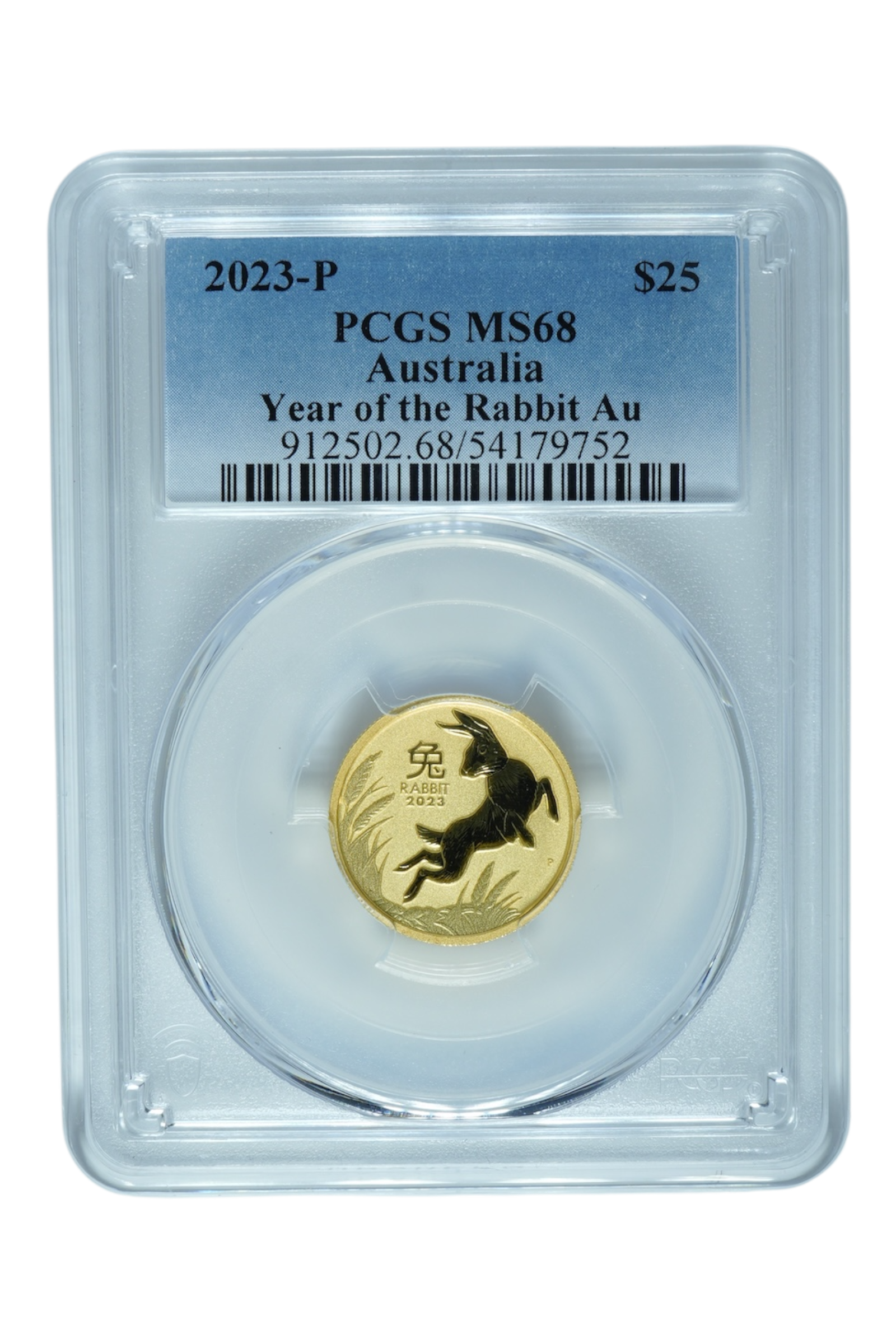 2023-P 0.25 oz Gold Australia Lunar Rabbit PCGS MS 68