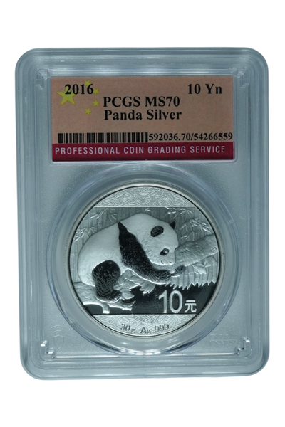 2016 1 oz Chinese Silver Panda PCGS MS-70