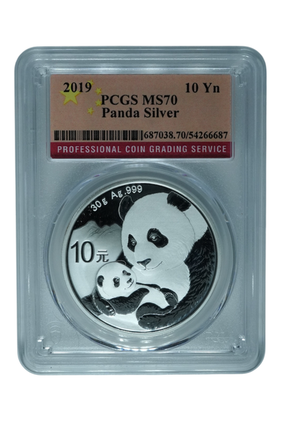 2019 1 oz Chinese Silver Panda PCGS MS-70