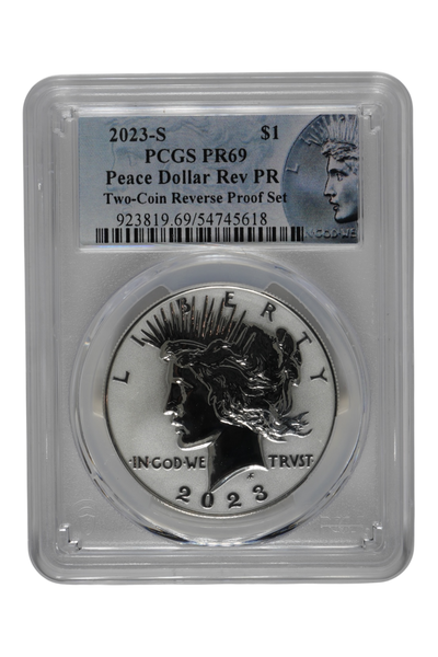 2023 0.8601 oz Silver United States Peace Dollar PCGS PR-69 RP
