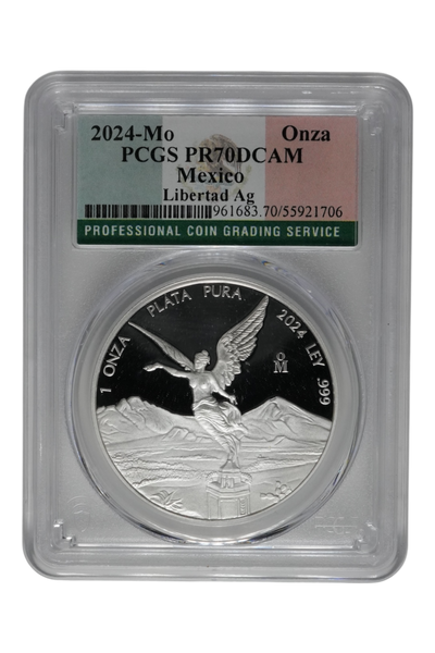 2024 1 oz Silver Mexico Libertad PCGS PR-70 DCAM