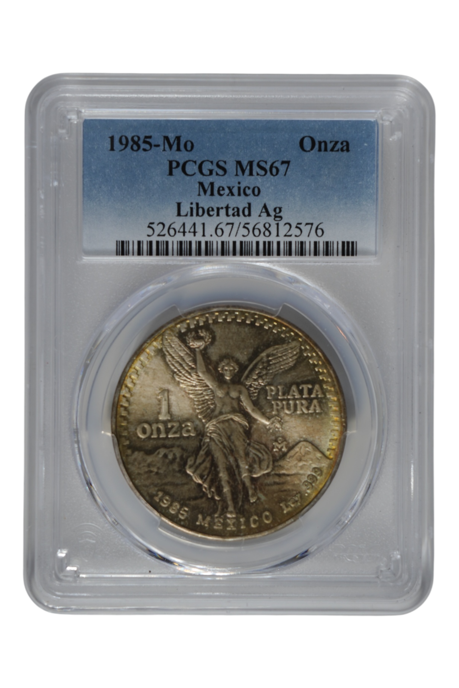 1985 1 oz Silver Mexico Libertad PCGS MS-67