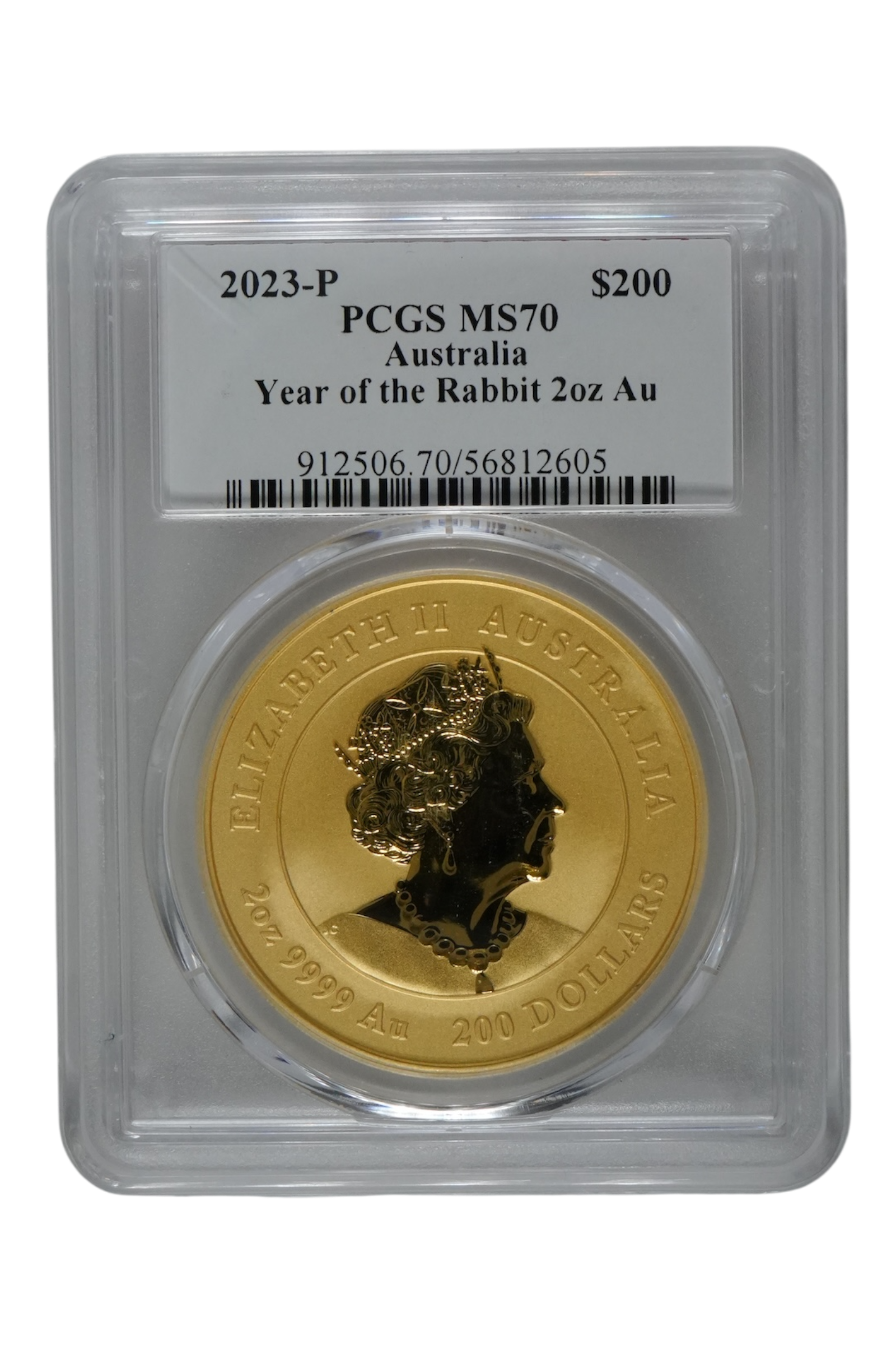 2023 2 oz Gold Australia Lunar Rabbit PCGS MS-70