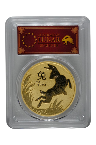 2023 2 oz Gold Australia Lunar Rabbit PCGS MS-70