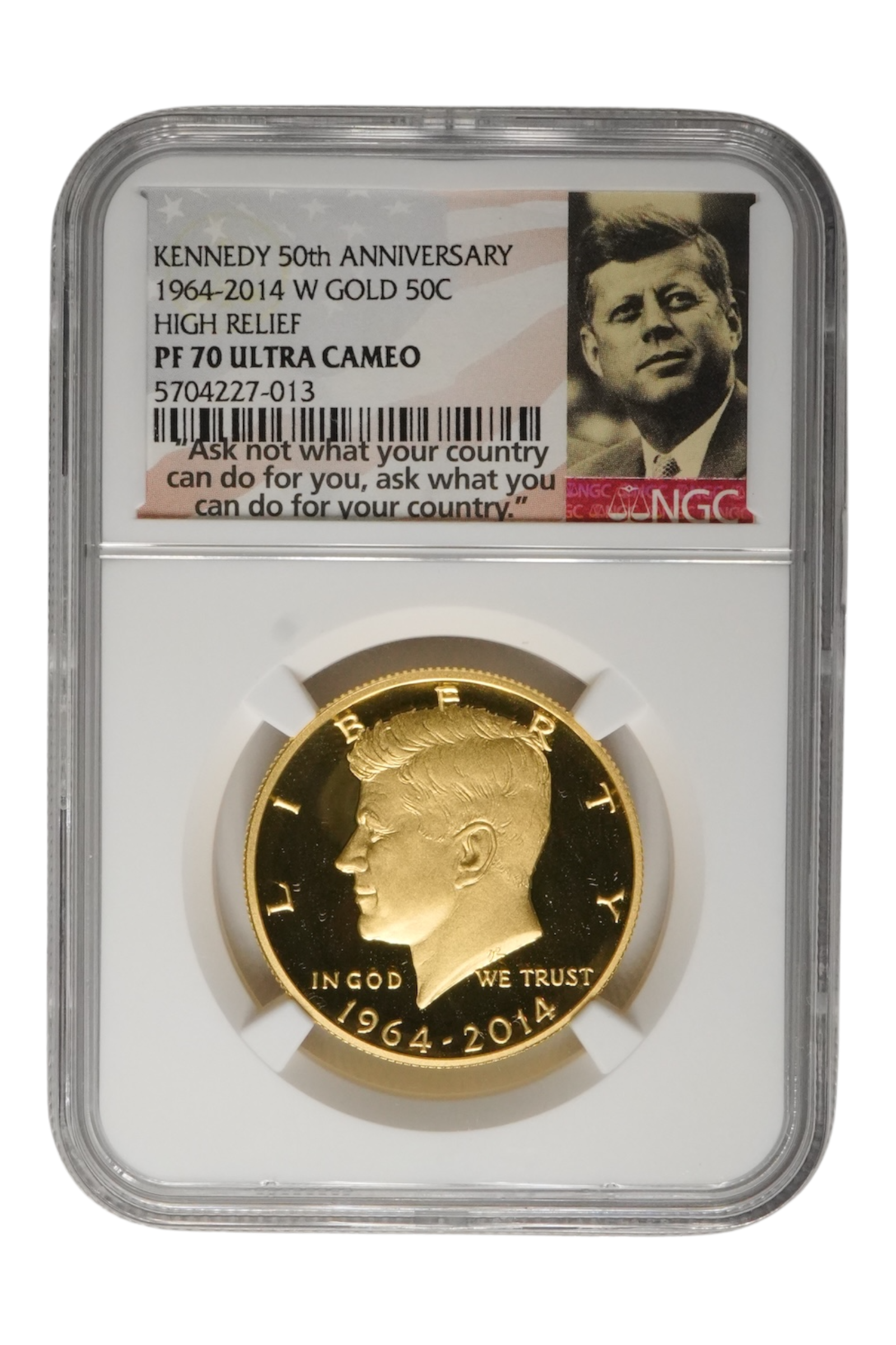 2014-W 0.75 oz Gold Kennedy Half Dollar NGC PF 70 UCAM