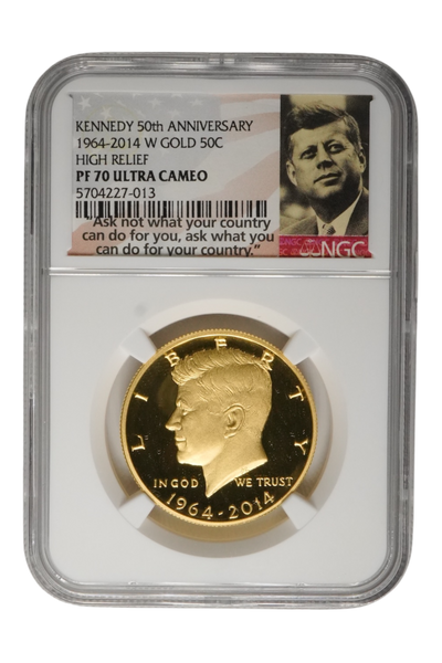 2014-W 0.75 oz Gold Kennedy Half Dollar NGC PF 70 UCAM