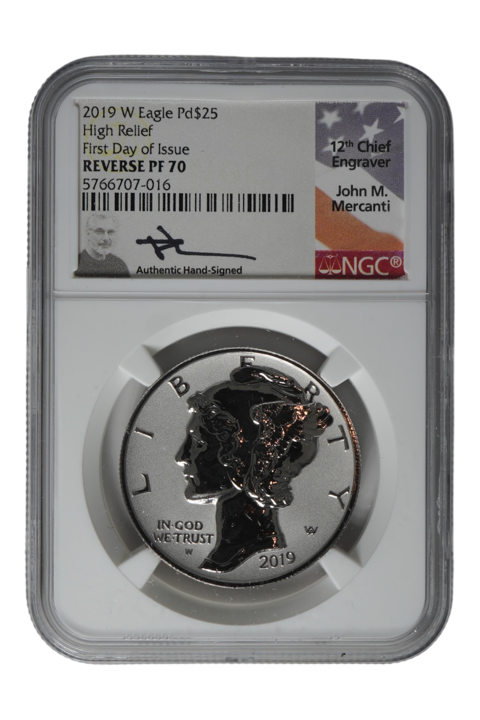 2019 1 oz Palladium United States American Liberty Palladium NGC PF-70 RP