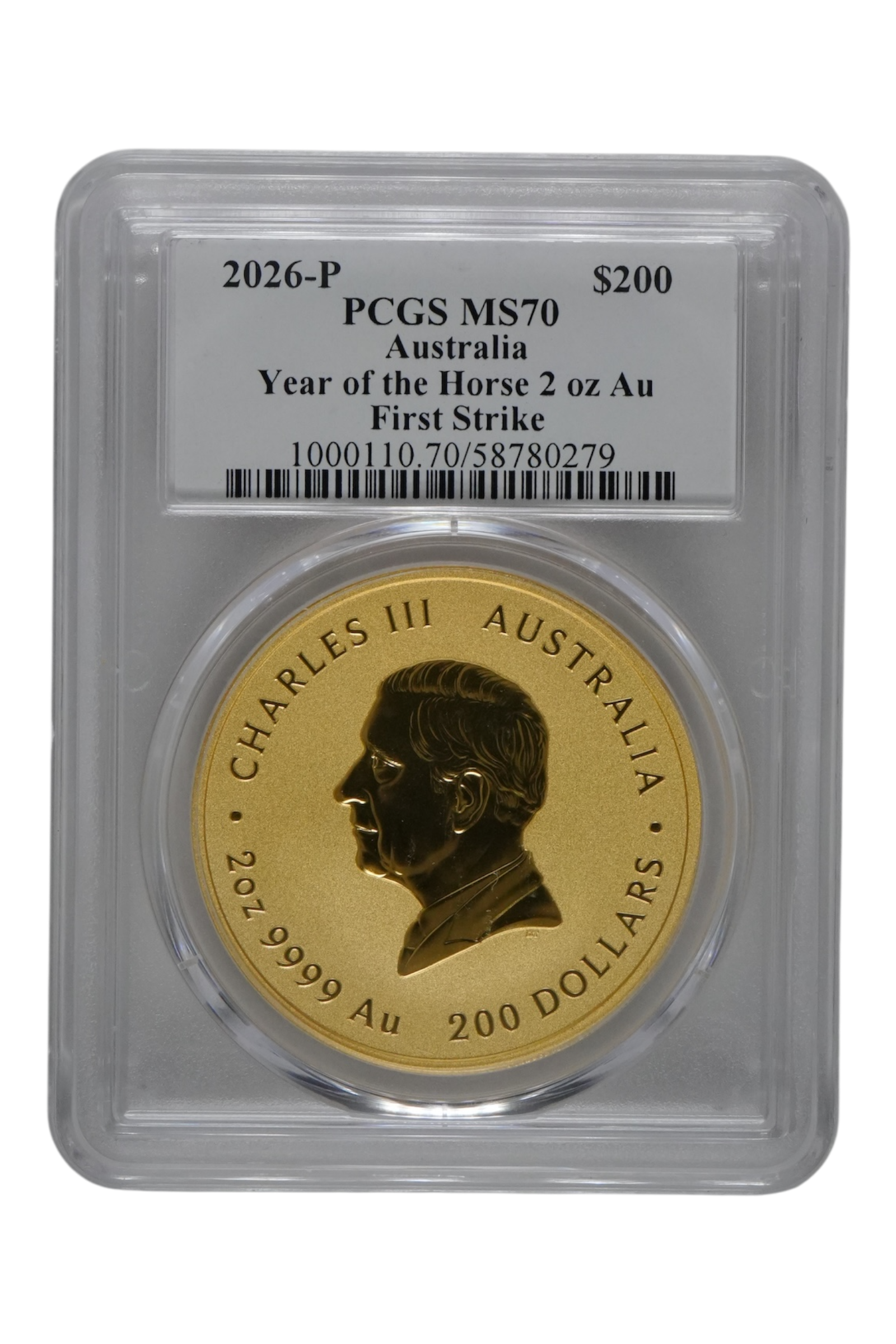2026 2 oz Gold Australia Lunar Horse PCGS MS-70 FS