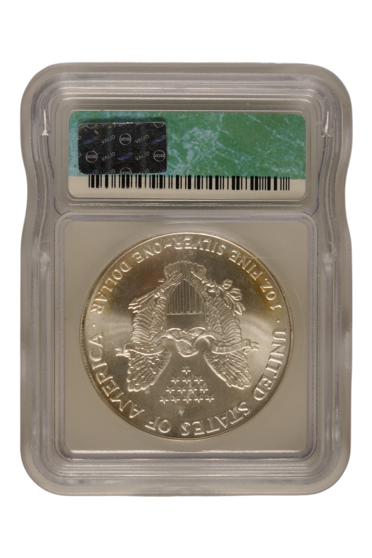 1991 1 oz American Silver Eagle ICG MS 69