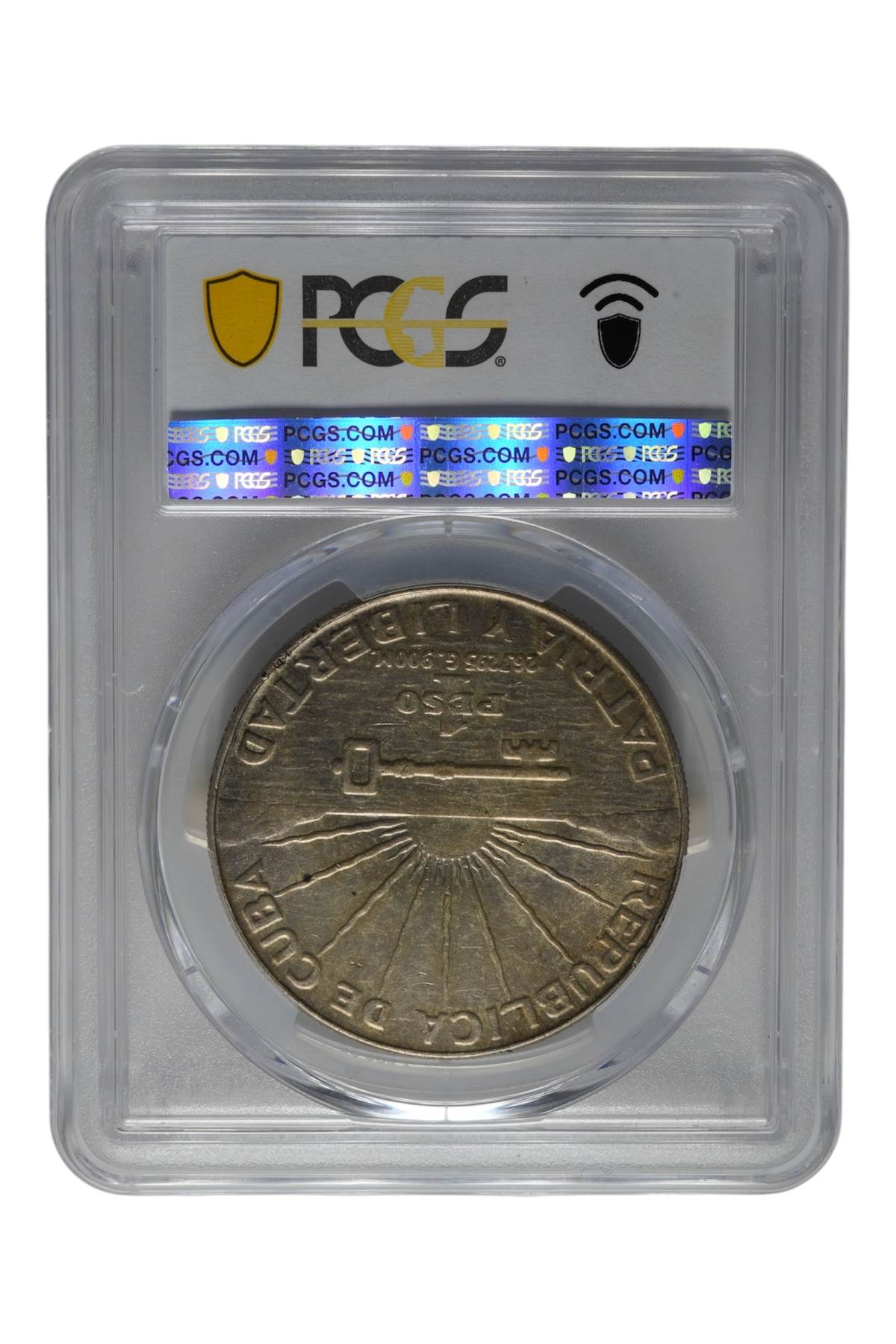 1953 Cuba Silver Jose Marti Peso PCGS AU 53