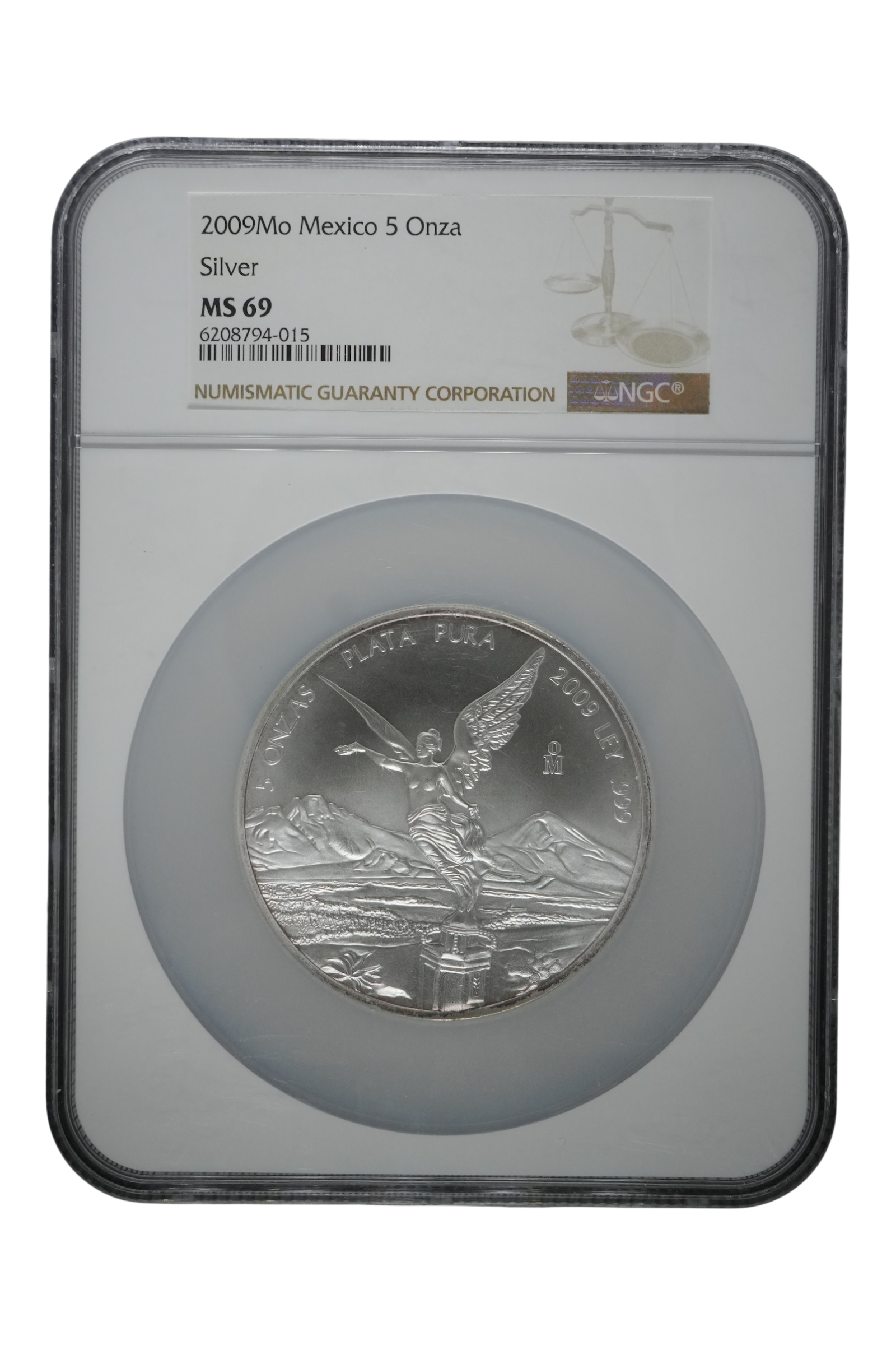 2009-Mo 5 oz Silver Mexico Libertad NGC MS 69