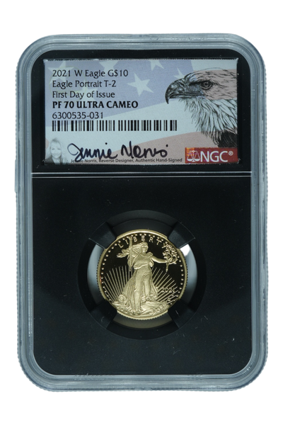 2021-W 1/4 oz American Gold Eagle NGC PF 70 FDI