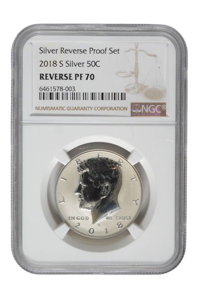 2018-S 0.3617 oz Silver Kennedy Half Dollar NGC PF 70 Rev Proof