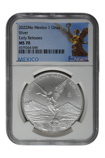 Mexico 2022-Mo Onza Libertad ER NGC MS70