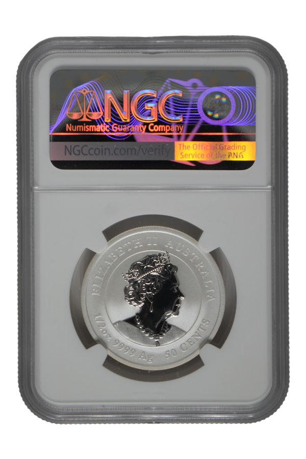 2022-P 1/2 oz Silver Australia Lunar Tiger NGC MS 70 (Ed Harbuz Signed)