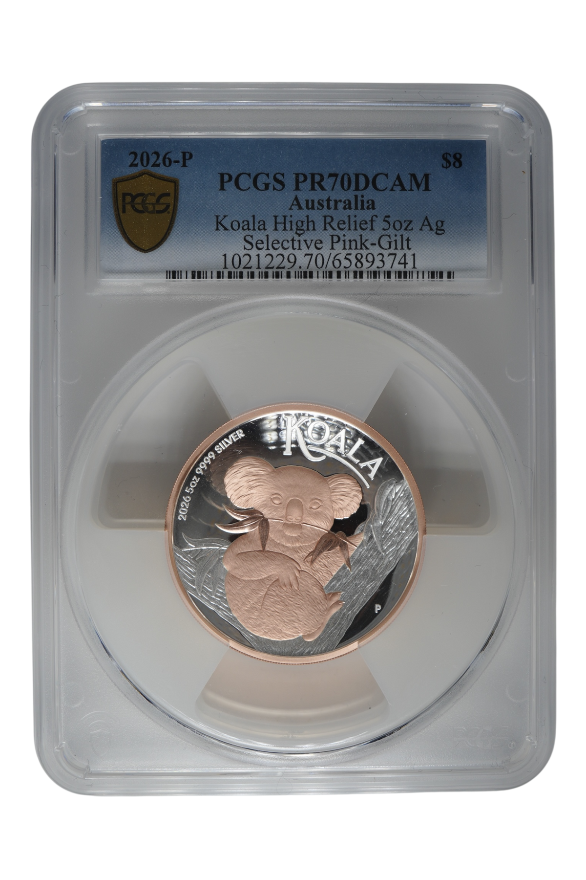 2026 5 oz Australia Silver Koala High Relief PCGS PR 70 DCAM