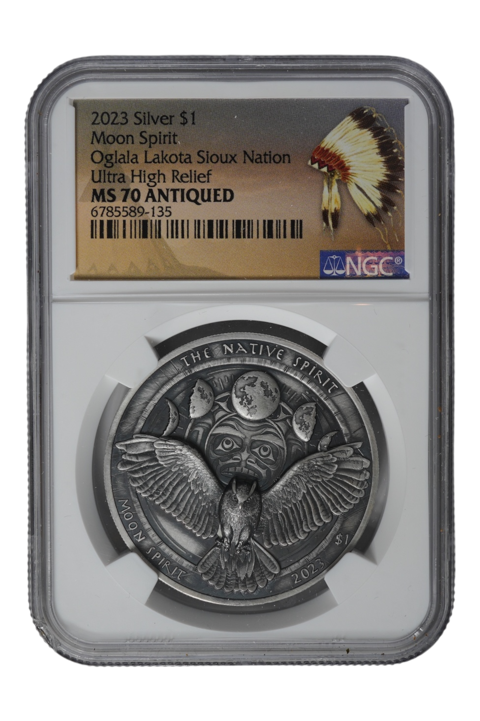 2023 1 oz Silver United States Oglala Lakota Sioux NGC MS-70