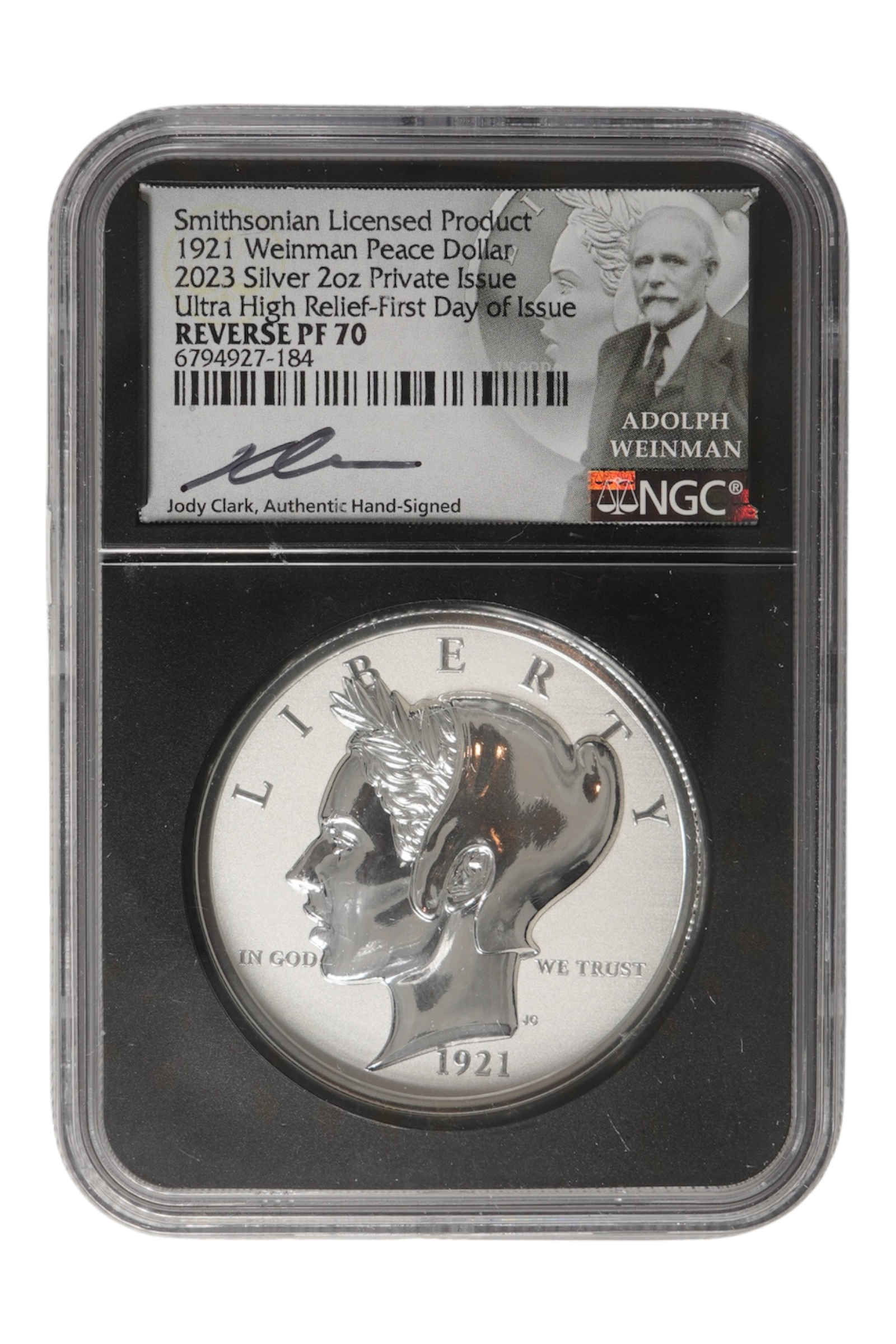 2023 2 oz Silver United States Weinman Peace Dollar NGC PF-70 FDI