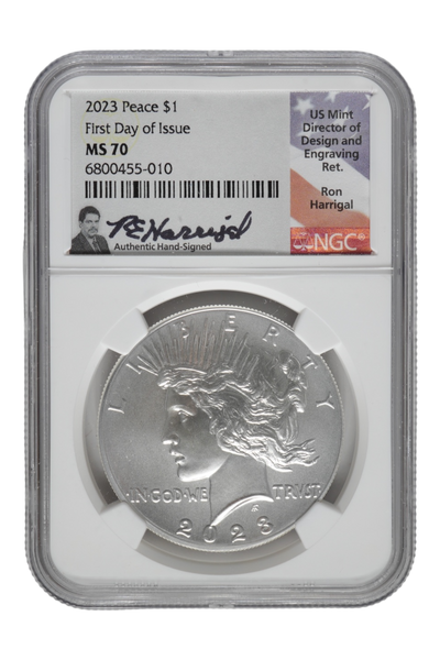 2023 0.858 oz Silver Peace Dollar NGC MS 70 FDI
