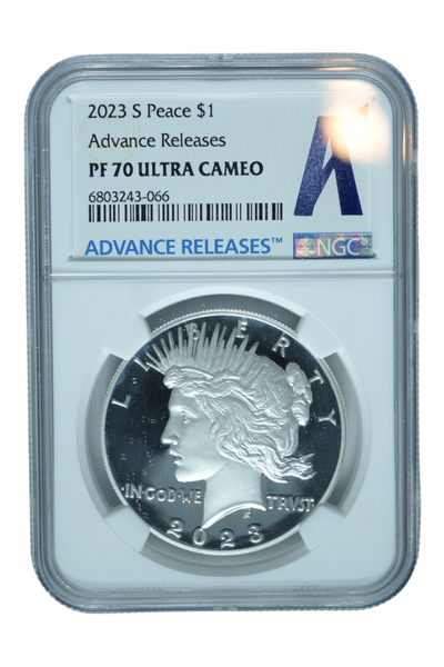 2023-S 0.858 oz Silver Peace Dollar NGC PF 70 UC AR