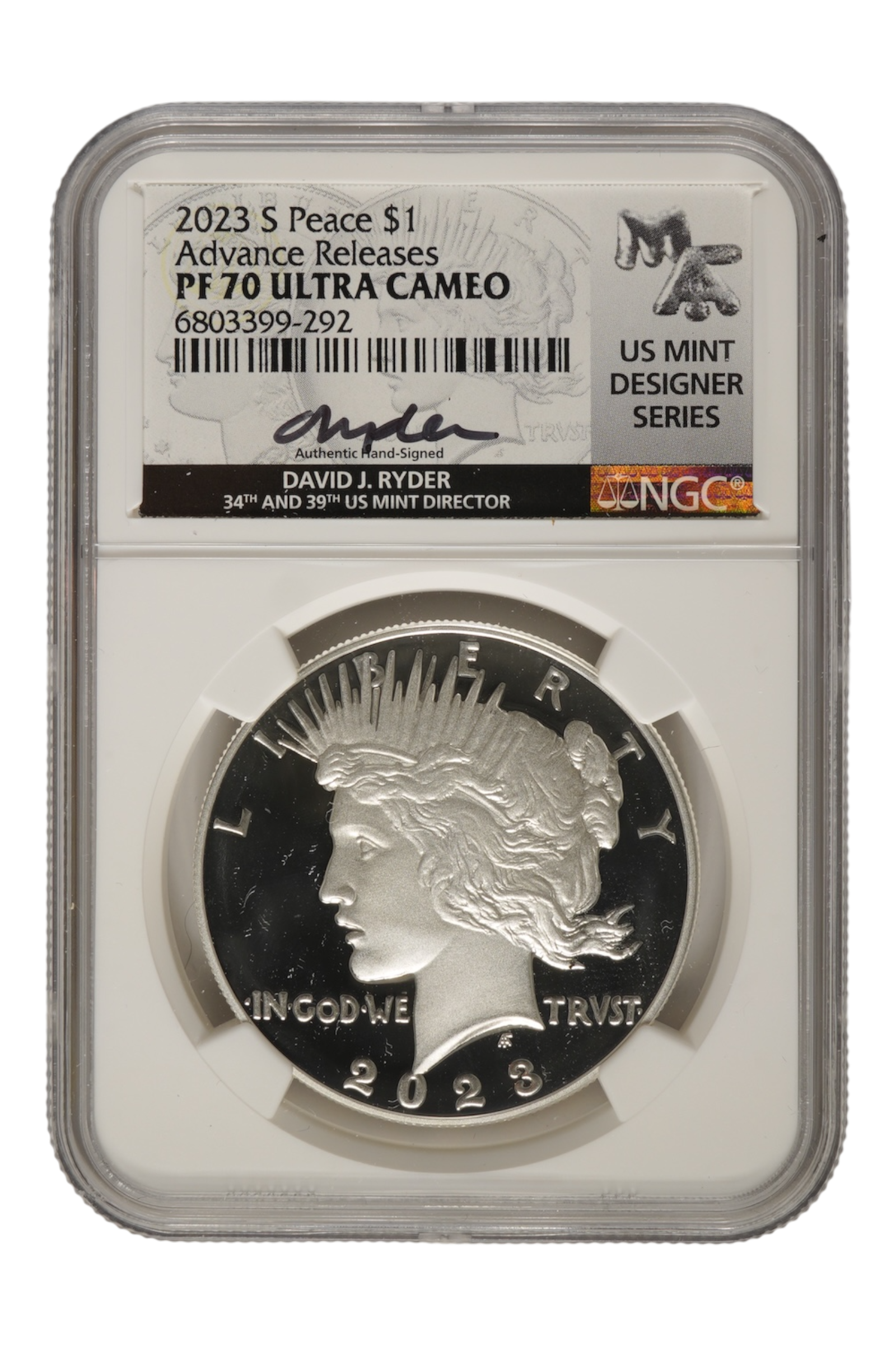 2023-S 0.858 oz Silver Peace Dollar NGC PF 70 UC