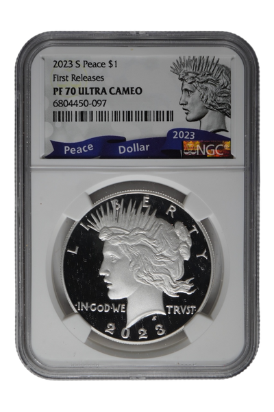 2023-S Peace Silver Dollar NGC PF 70 Ultra Cameo First Releases