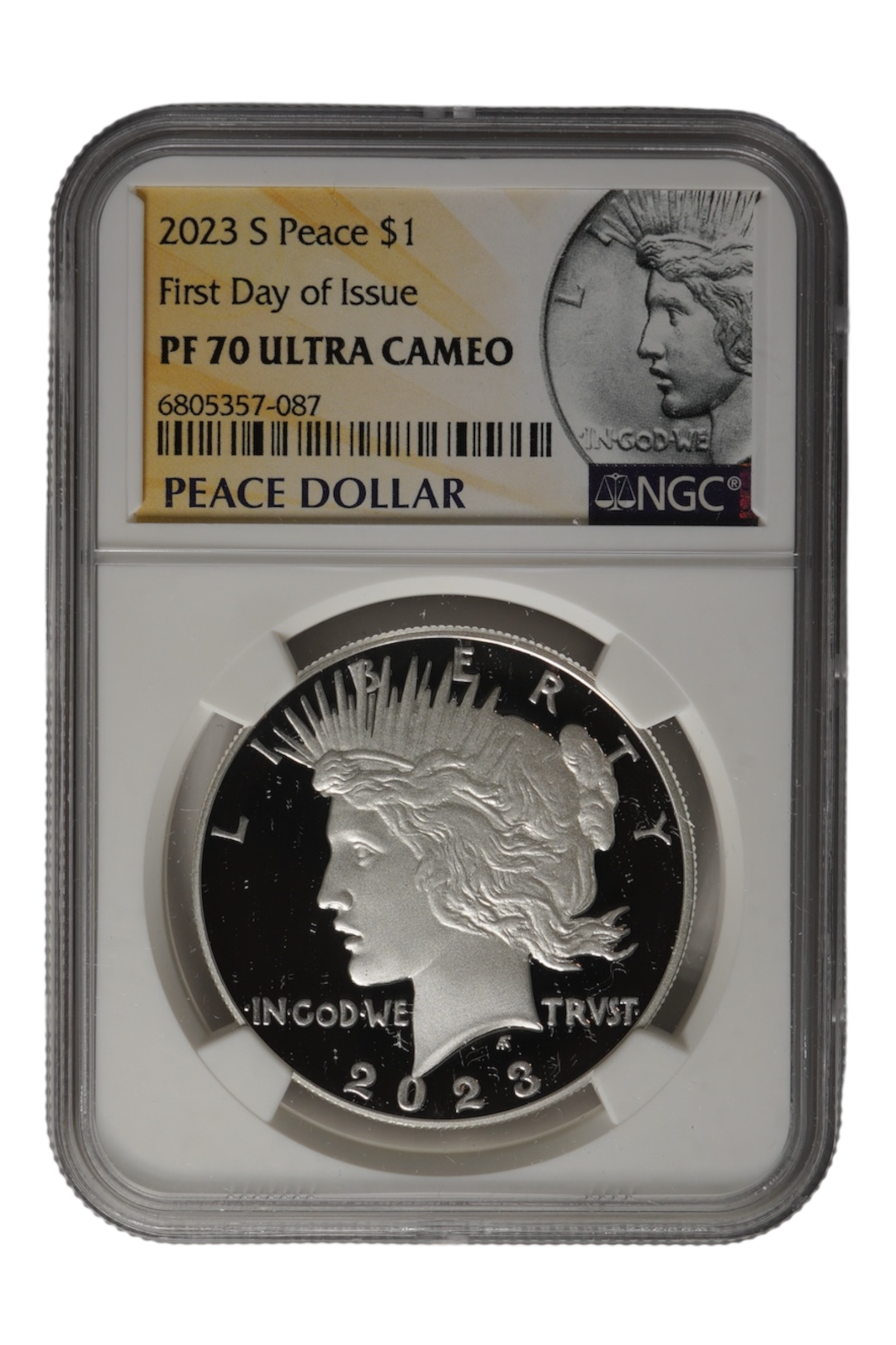 2023 0.859 oz Silver United States Peace Dollar NGC PF-70 UC FDI