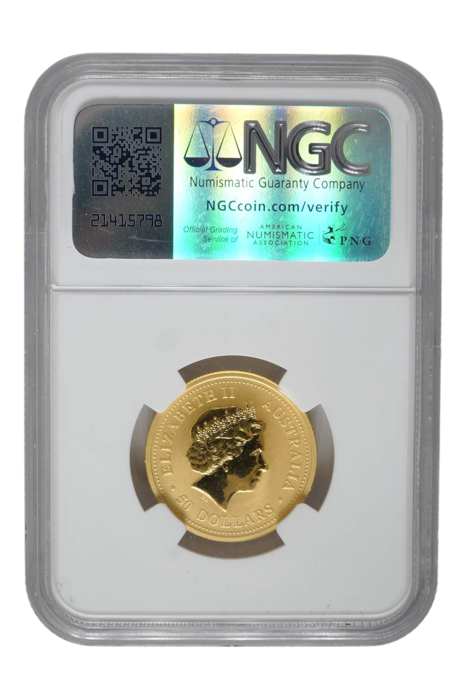 2004 1/2 oz Gold Australia Lunar Monkey NGC MS 70 Colorized