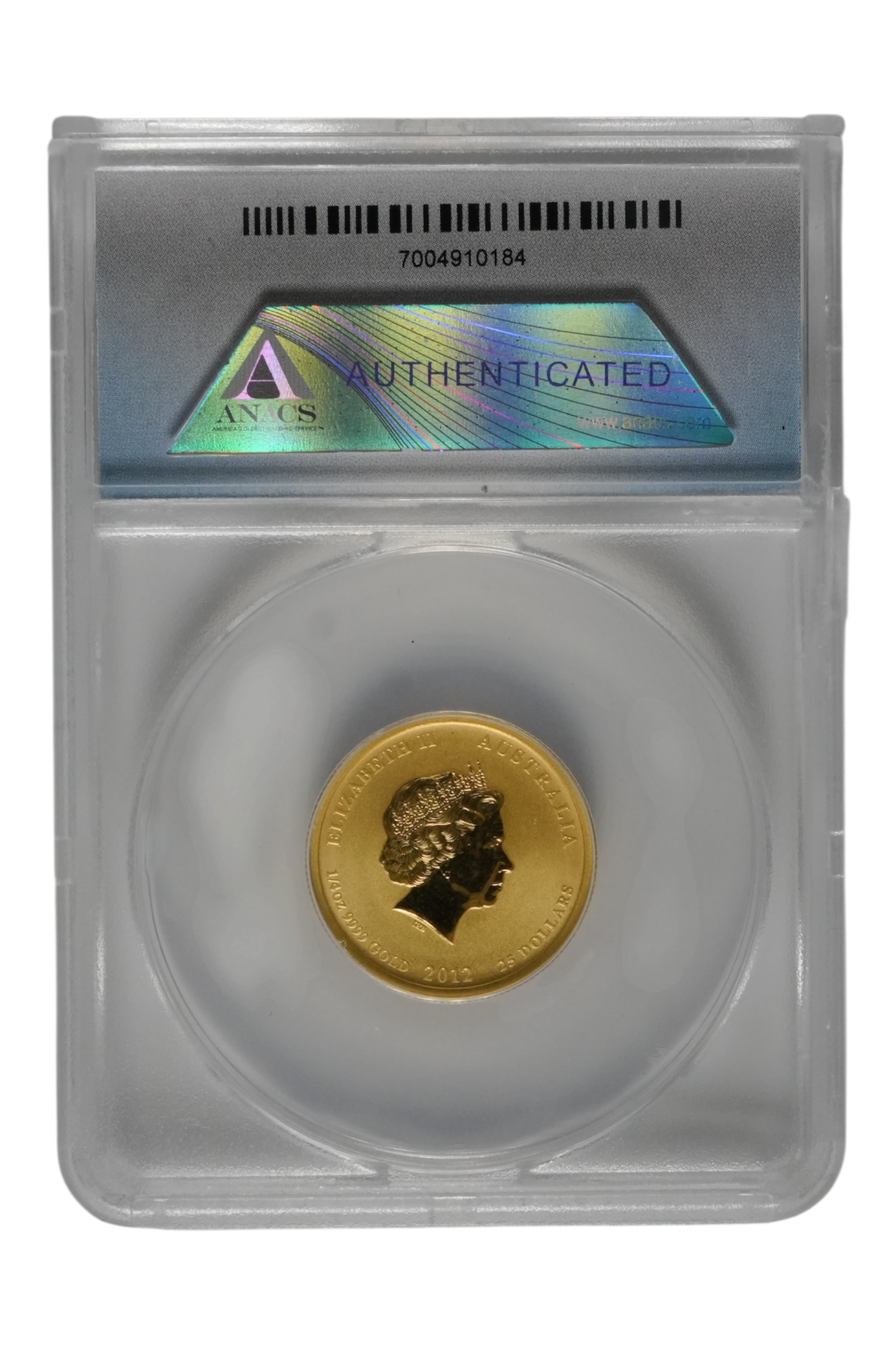 2012 1/4 oz Gold Australia Lunar Dragon ANACS MS70 DCAM
