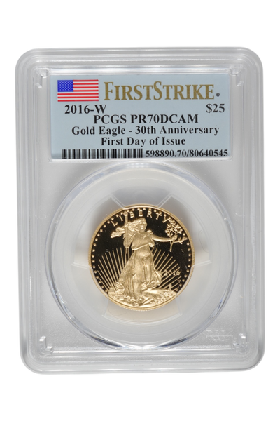 2016-W 0.5 oz American Gold Eagle PCGS PR 70 DCAM FDI