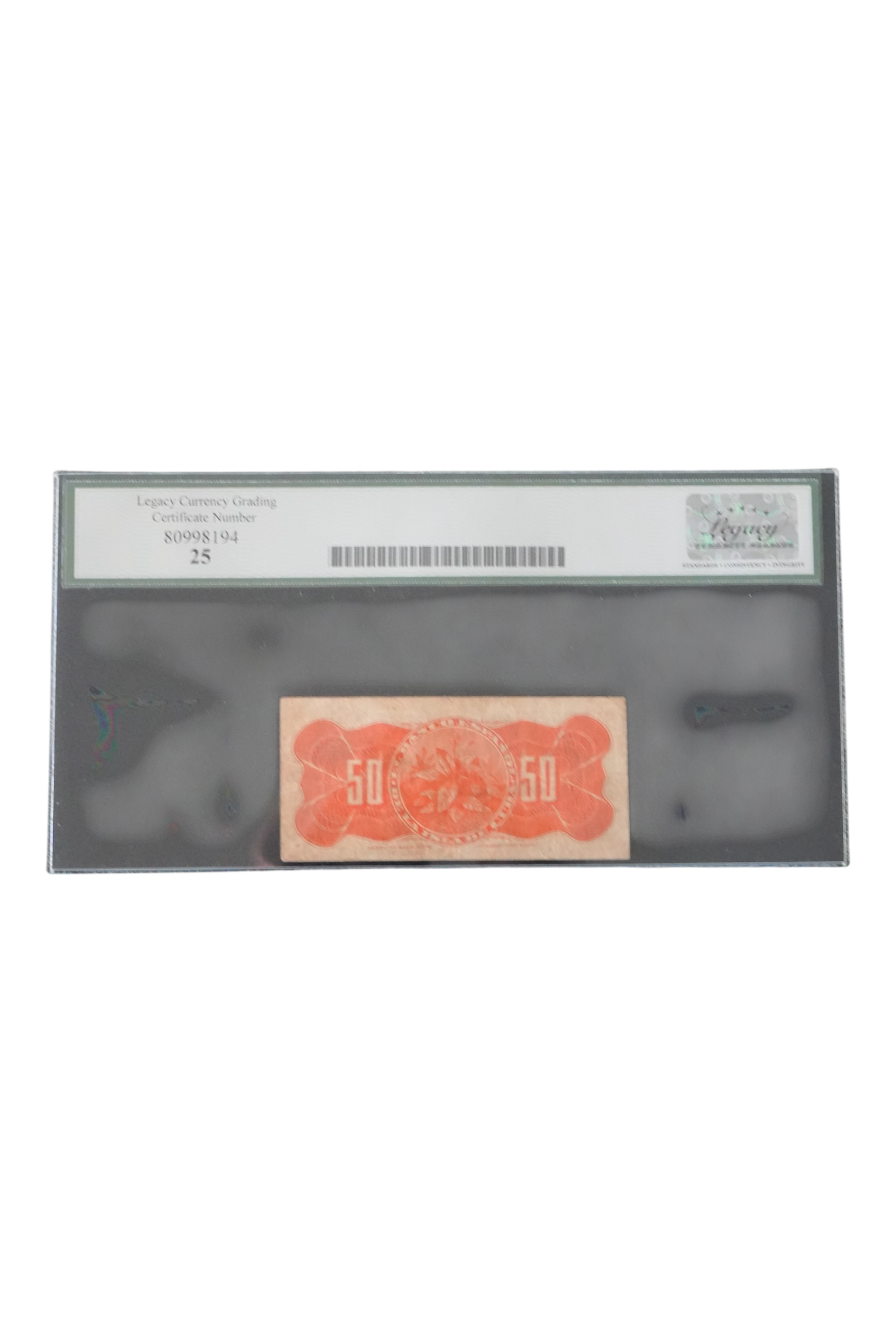 1896 Cuba Banknote 50 Centavos Legacy VF-25