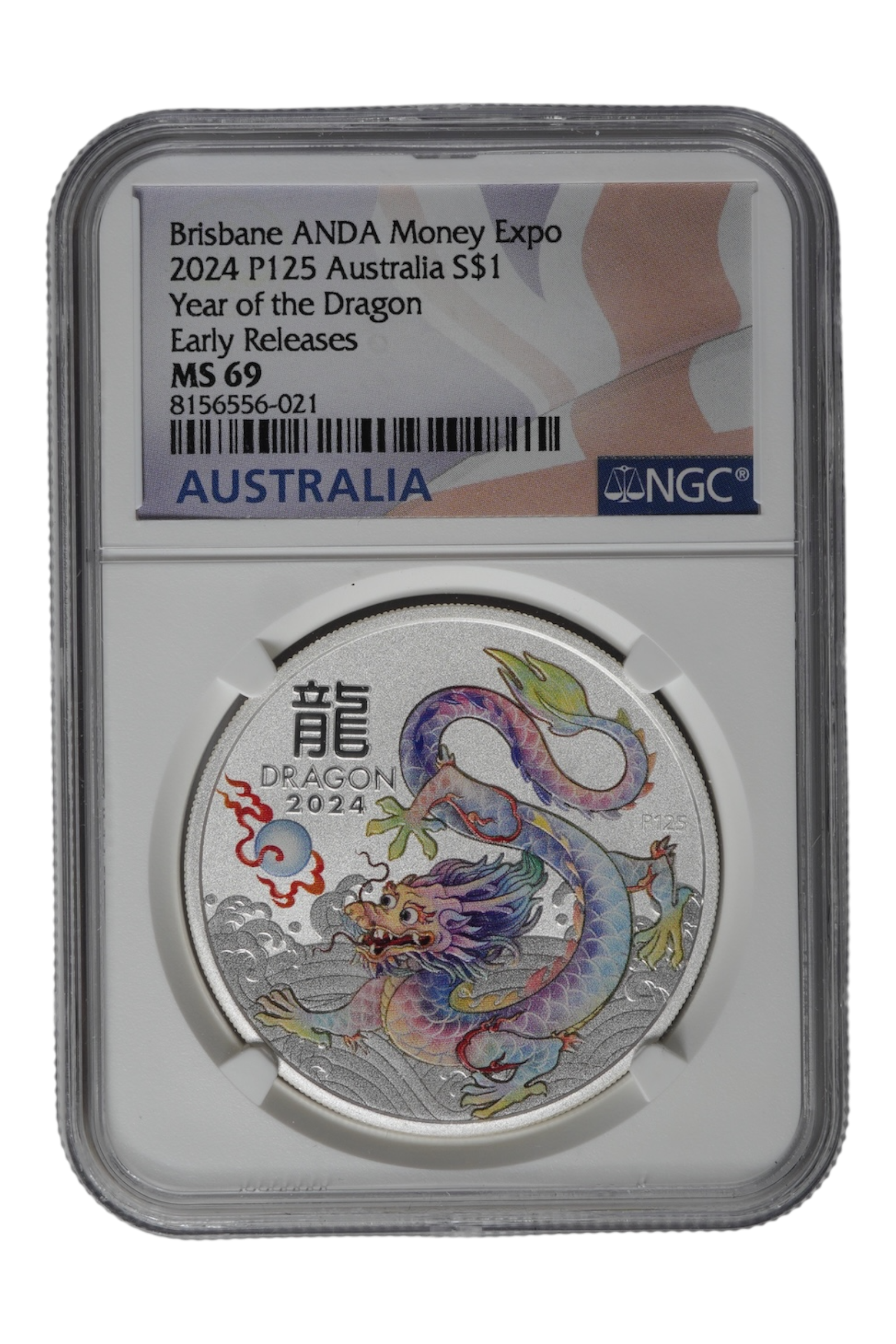 2024 1 oz Silver Australia Lunar Series III NGC MS-69 ER