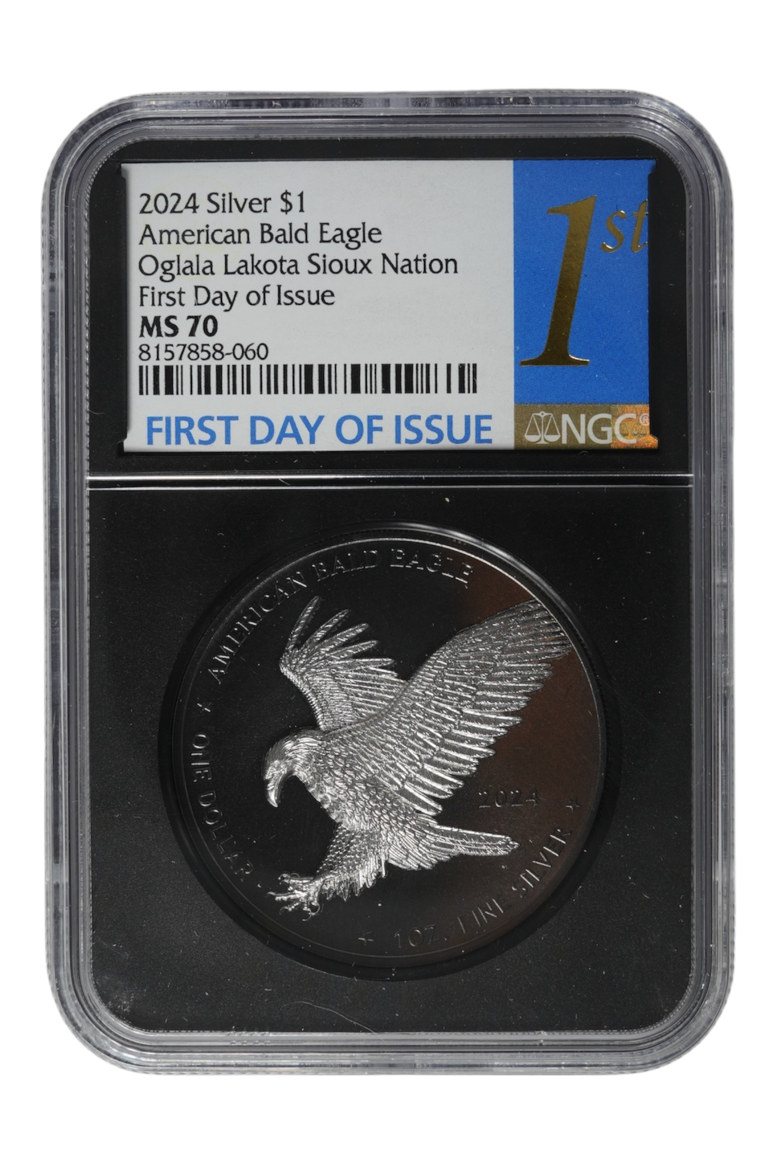 2024 1 oz Silver United States Oglala Lakota Sioux NGC MS-70 FDI