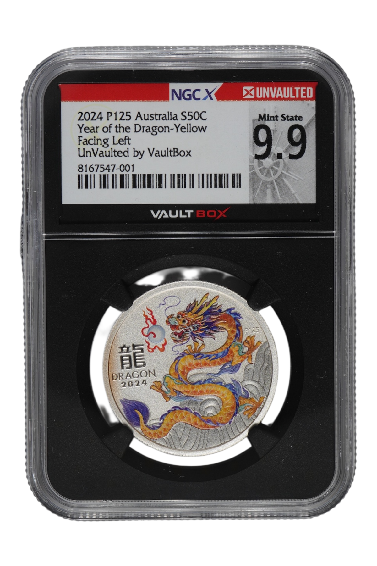 2024 1/2 oz Australia Silver Lunar Dragon NGCX 9.9