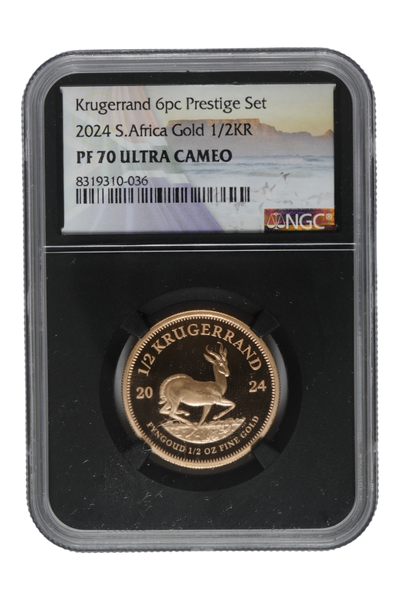 2024 0.5 oz Gold South Africa Krugerrand NGC PF 70 UC