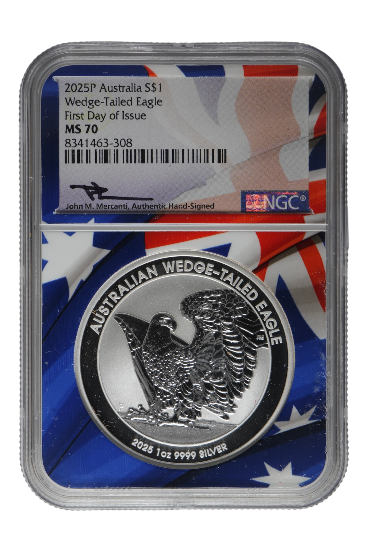 2025 1 oz Australia Silver Wedge Tailed Eagle NGC MS 70 FDI