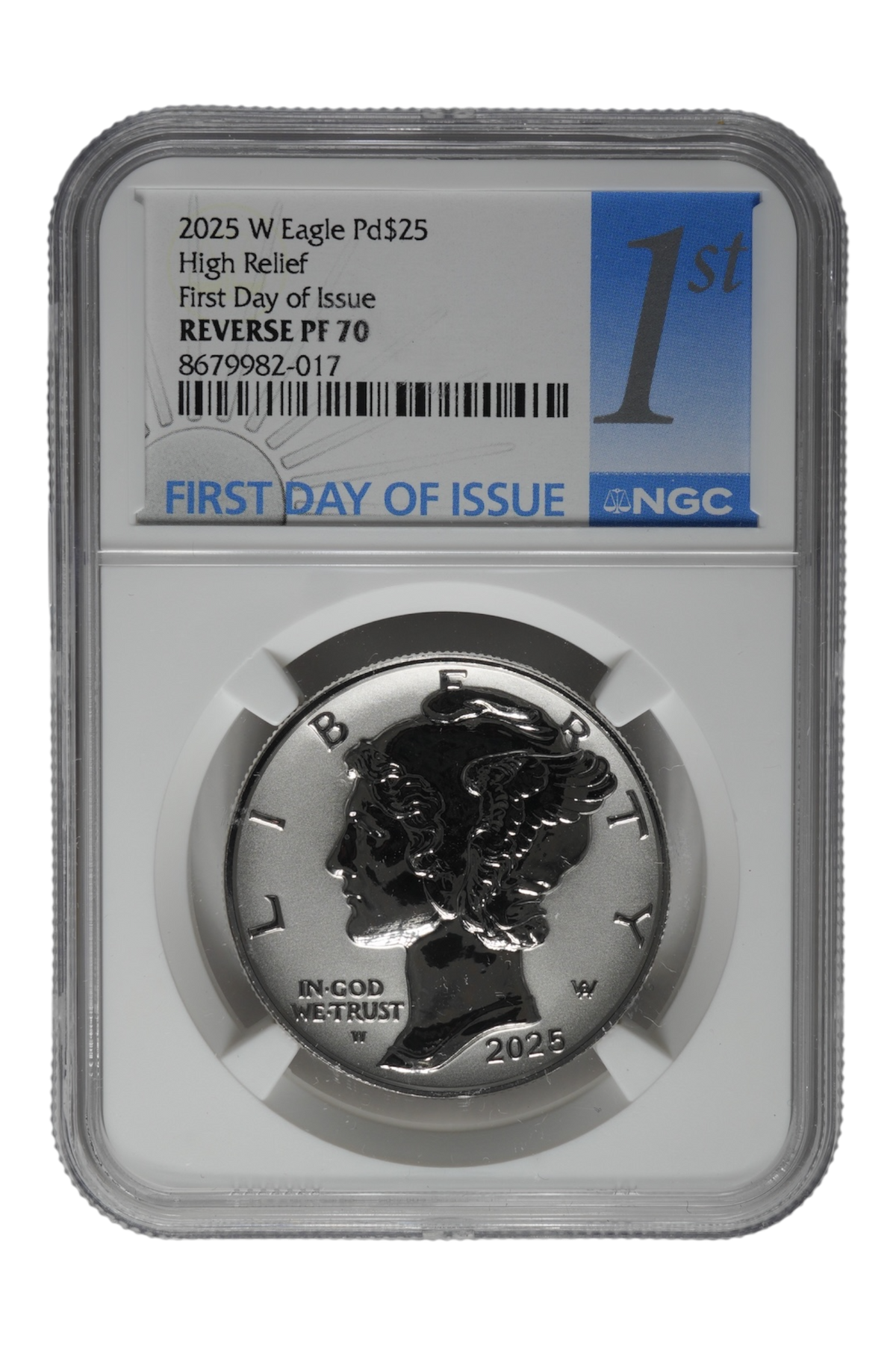 2025 1 oz American Palladium Eagle High Relief Reverse Proof NGC PF 70 UC FDI