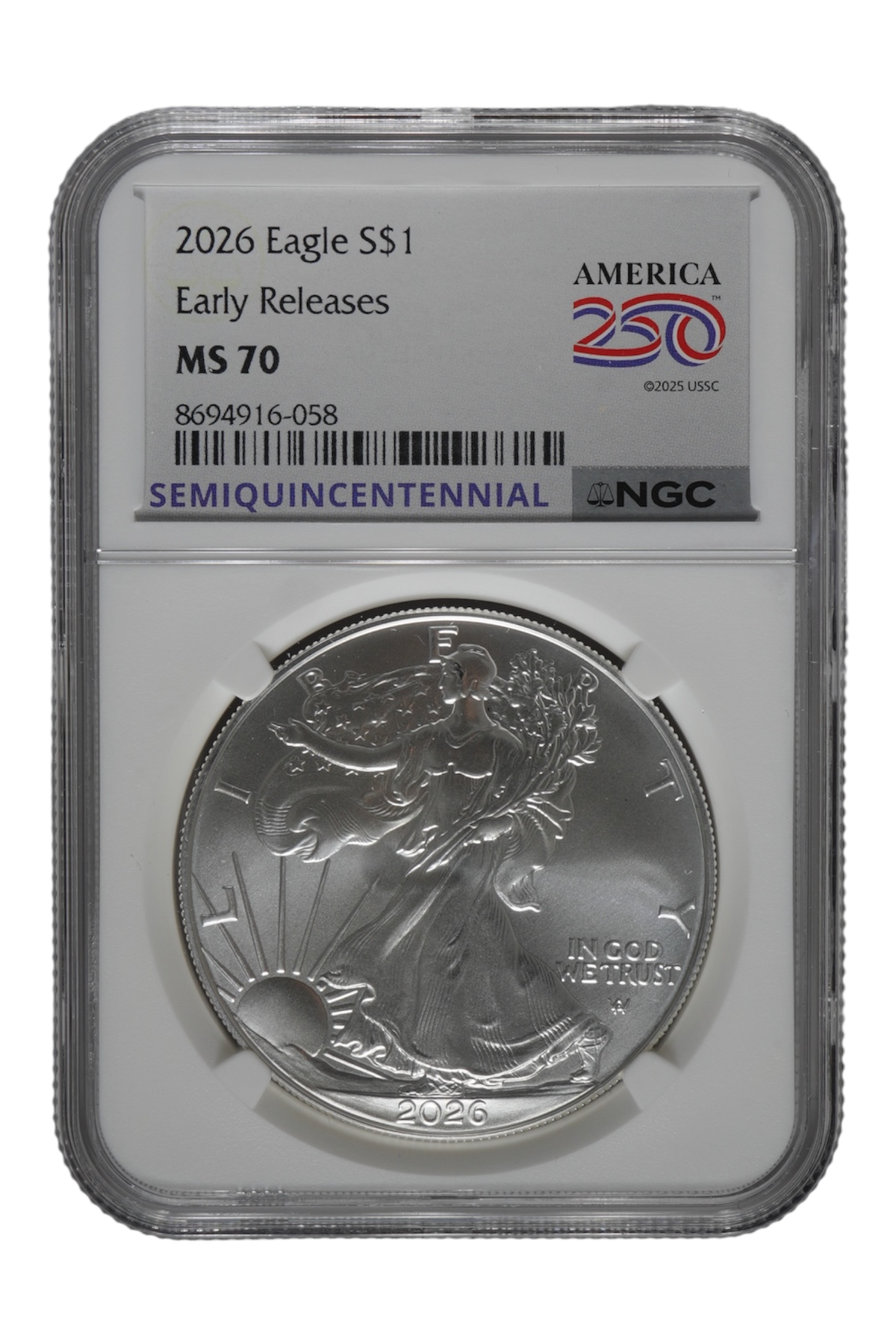 2026 1 oz American Silver Eagle NGC MS 70 ER