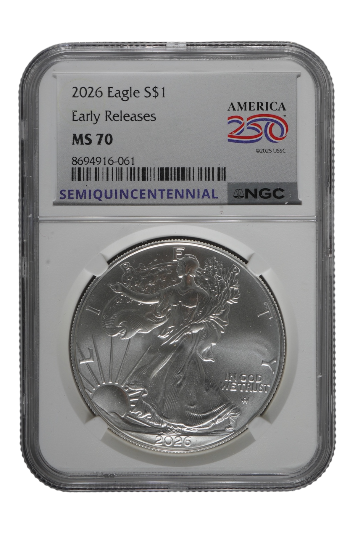 2026 1 oz American Silver Eagle NGC MS 70 ER