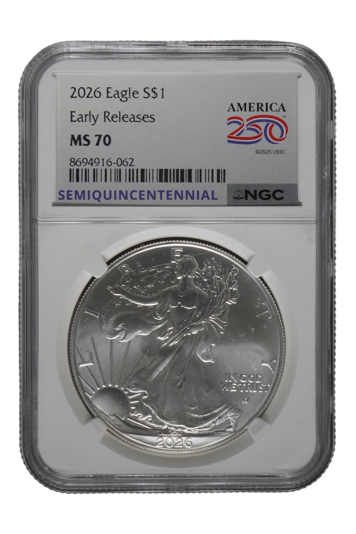 2026 1 oz American Silver Eagle NGC MS 70 ER
