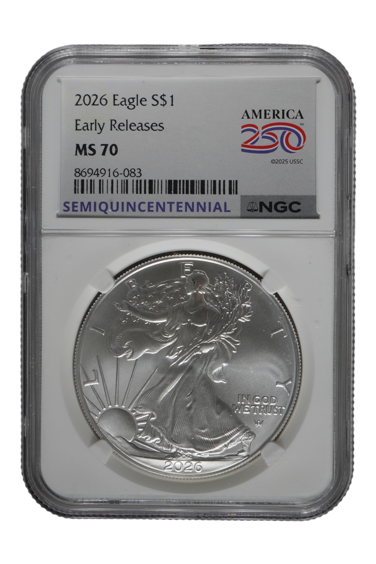 2026 1 oz American Silver Eagle NGC MS 70 ER